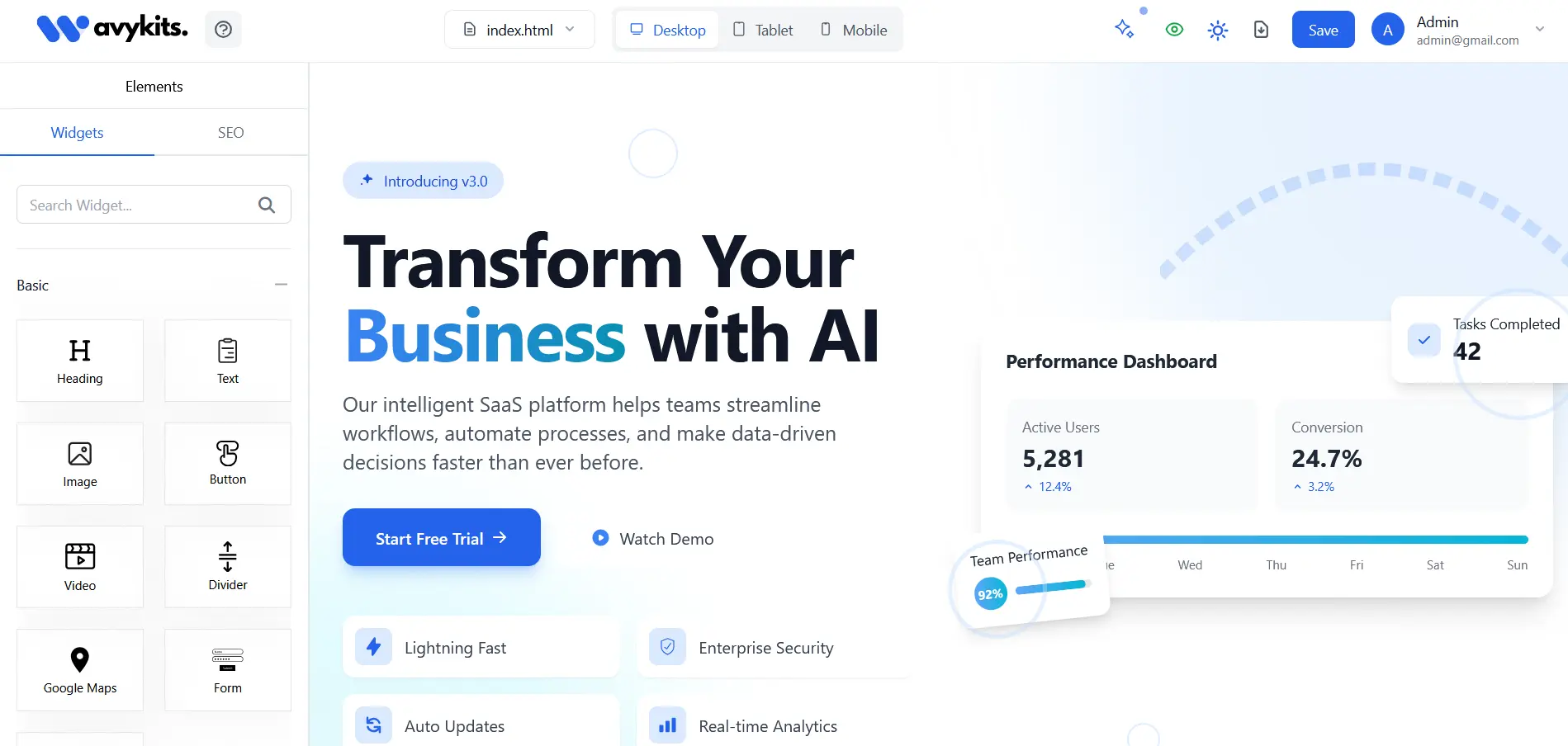 Page Builder Building Workflow - 4-step process